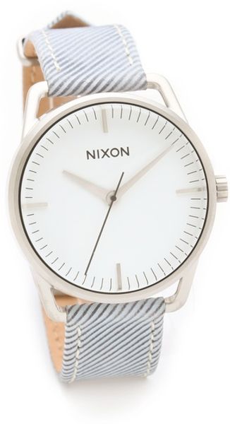 Nixon The Mellor Pinstripe Watch - Lyst