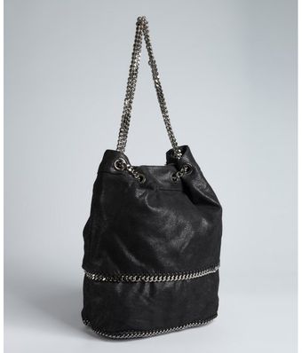  Black Faux Leather Chain Strap Shoulder Bag 