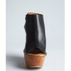 Chloé Black Leather Tucson Peep Toe Wedges in Brown (black) - Lyst
