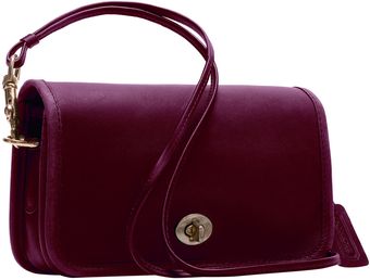  Berry Classic Leather Shoulder Bag 