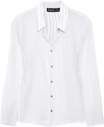Elizabeth And James Amie Striped Cottongauze Shirt - Lyst