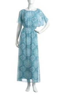 Laundry By Shelli Segal Mosaic Print Cold Shoulder Maxi Dress - Lyst