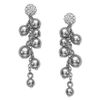Majestic Crystal Pearl Cluster Drop Earrings in Silver (pearl) - Lyst