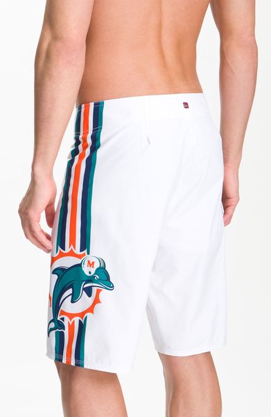 Quiksilver Miami Dolphins Board Shorts in White for Men | Lyst