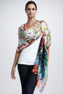 Roberto Cavalli Extra long Bloody Jasper Scarf - Lyst