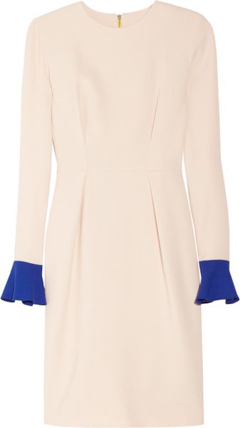 Roksanda Ilincic Izumi Twotone Woolcrepe Dress in Blue (blush) - Lyst