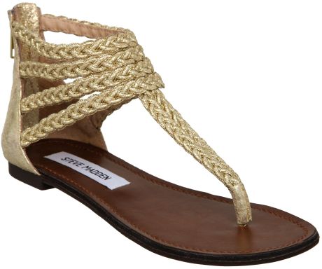gold flat sandals steve madden