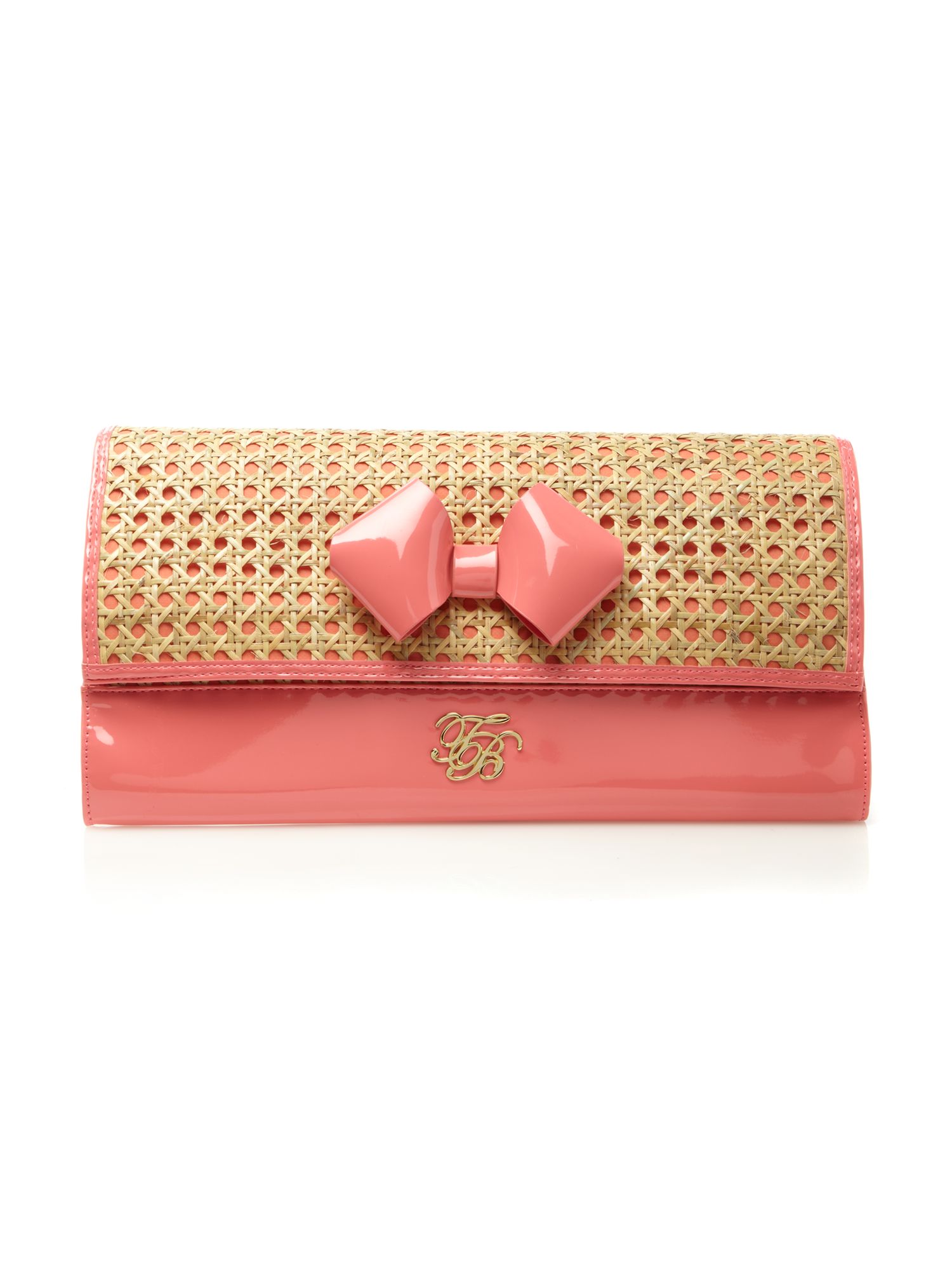 Ted Baker Straw Clutch Bag in Pink Lyst