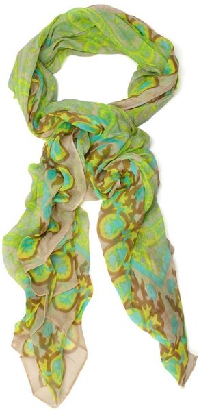  Damascus Print Gauze Scarf 