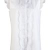 Valentino Lace Blouse in White - Lyst
