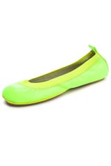Yosi Samra Neon Elastic Ballet Flats