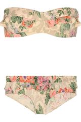 Zimmermann Devoted Floralprint Ruffled Bikini
