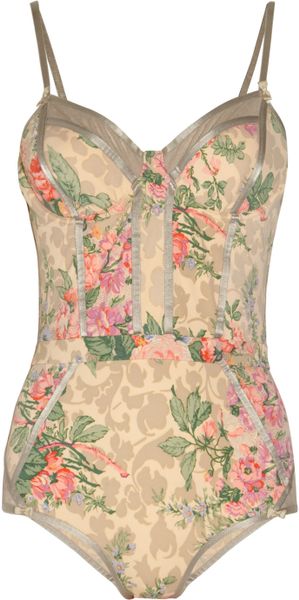 Zimmermann Devoted Floral-print Swimsuit - Lyst