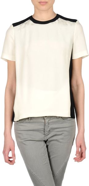 Costume National Blouse in White (ivory) - Lyst