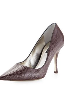 D&G Crocodile Pointed Toe Pump - Lyst
