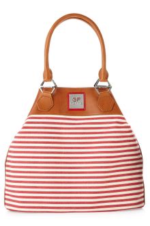 Gianfranco Ferré Striped Shoulder Tote Red - Lyst