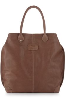 Gianfranco Ferré Leather Tote Taupe - Lyst