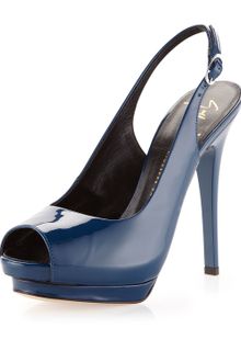 Giuseppe Zanotti Patent Leather Slingback Pump Blue - Lyst