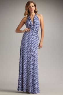 Issa Printed Silk Maxi Halter Dress - Lyst