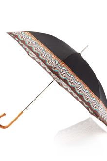 Missoni Marta Woodhandle Umbrella Large Black - Lyst