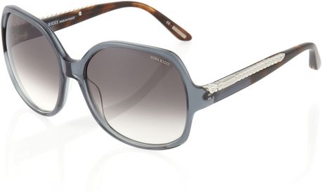 Nina Ricci Braided arm Ombre Sunglasses Smoked Gray in Brown (null) - Lyst