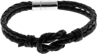 Tateossian Leather Infinity Bracelet Black 21cm - Lyst