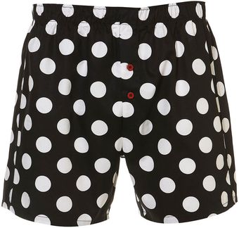  Black Woven Spot Underwear 