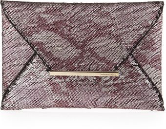  Sequined Envelope Clutch 