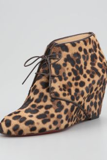 Christian Louboutin Compactac Calf Hair Oxford Wedge - Lyst