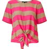 Tibi Magentasand Striped Knot Front Top in Gray (magenta) - Lyst