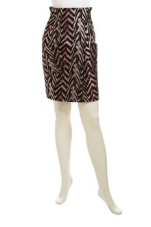 Zac Posen Zig Zag Jacquard Skirt - Lyst