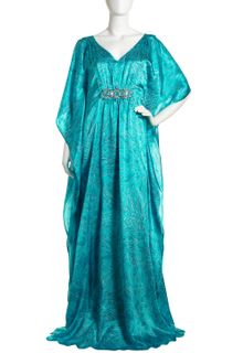 Badgley Mischka Bead Waist Gown - Lyst