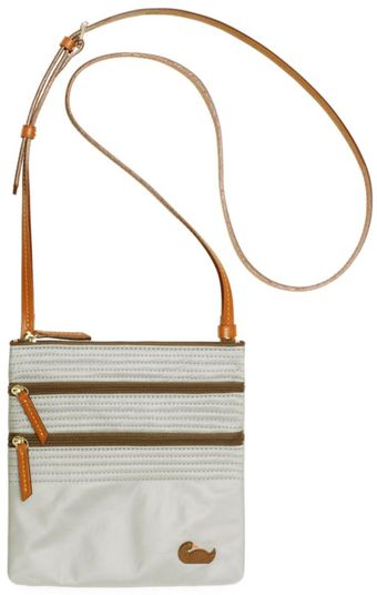  Nylon Triple Zip Crossbody Bag 