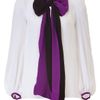 Emilio Pucci White Silk Top with Amethyst Collar in White - Lyst