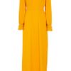 Jil Sander Helado Double Silkcrepe Dress in Yellow (marigold) - Lyst