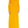 Jil Sander Helado Double Silkcrepe Dress in Yellow (marigold) - Lyst
