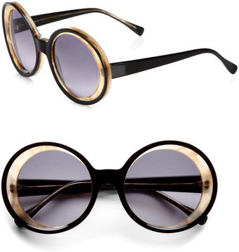 Marni Oversized Twotone Round Plastic Sunglasses - Lyst