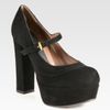Marni Suede Platform Mary Jane Pumps in Black - Lyst
