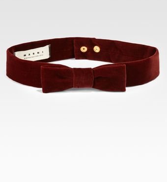Marni Velour Bow Belt - Lyst