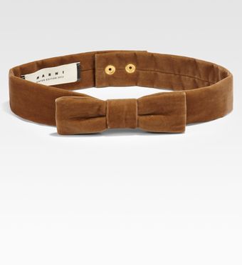 Marni Velour Bow Belt - Lyst