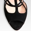 Miu Miu Suede Tstrap Platform Sandals in Black - Lyst