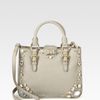 Miu Miu Madras Jeweled Satchel in Gray (grey) - Lyst