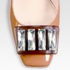 Miu Miu Patent Leather Jewel Buckle Pumps in Beige (tan) - Lyst