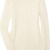 Ralph Lauren Black Label Cableknit Cashmere Sweater in White - Lyst