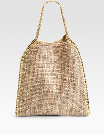  Falabella Metallic Woven Boucle Shoulder Bag 