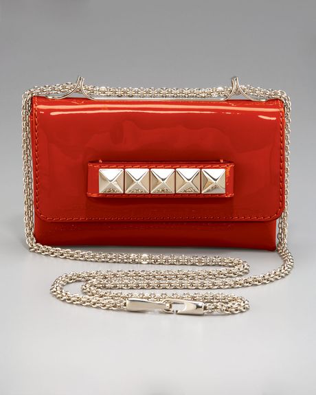 Valentino Rockstud Vavavoom Shoulder Bag Small in Red (black) - Lyst