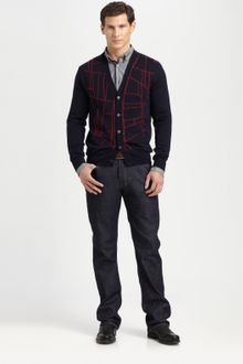 Versace Wool Cardigan - Lyst