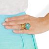 Yves Saint Laurent Arty Goldplated Glass Ring in Gold - Lyst