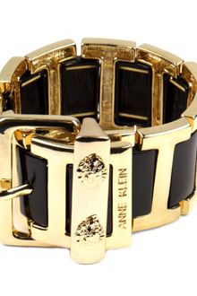 Anne Klein Gold Tone Jet Stretch Cuff Bracelet - Lyst