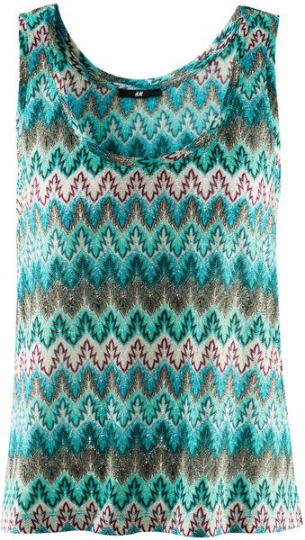 H&m Top in Blue (turquoise) - Lyst